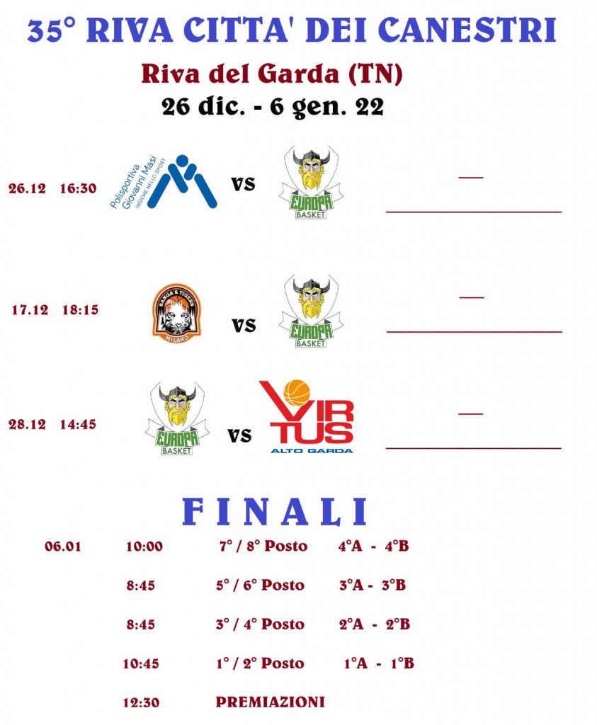 Calendario Under 15